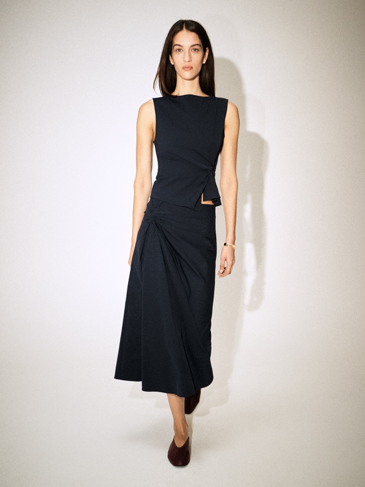 ツイストディテールジャージートップ